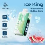 پاد یکبار مصرف هندوانه آدامس بادکنکی الف بار ۳۰۰۰۰ پاف Elf Bar Ice King 30000 Watermelon Bubblegum Disposable