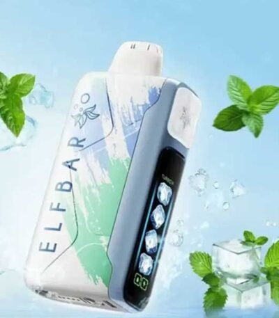 پاد یکبار مصرف نعنا الف بار ۳۰۰۰۰ پاف Elf Bar Ice King 30000 Mint Disposable