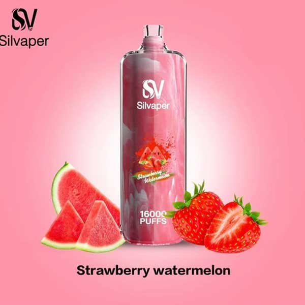 ویپ یکبار مصرف ۱۶۰۰۰ پاف سیلوا توت فرنگی هندوانه Silva Rocket Shisha 16000 Strawberry Watermelon Disposable