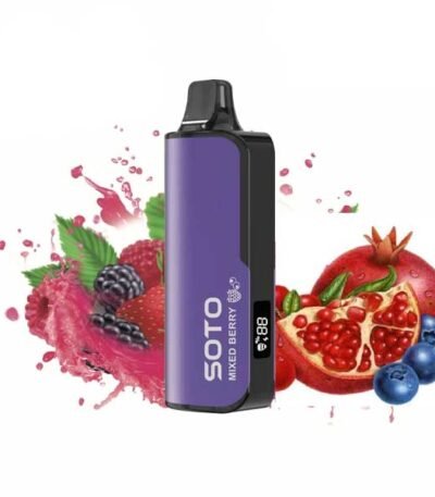 پاد یکبار مصرف بری انار ۲۳۰۰۰ پاف سوتو Soto Deluxe 23000 Berry Pomegranate Disposable