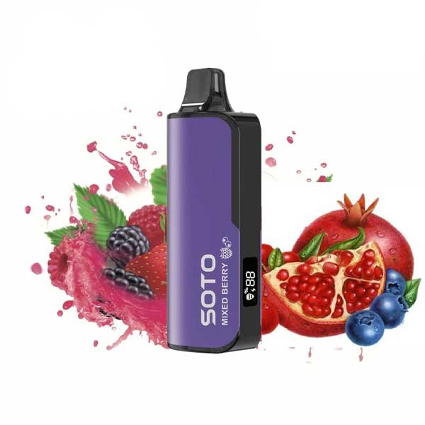 پاد یکبار مصرف بری انار ۲۳۰۰۰ پاف سوتو Soto Deluxe 23000 Berry Pomegranate Disposable