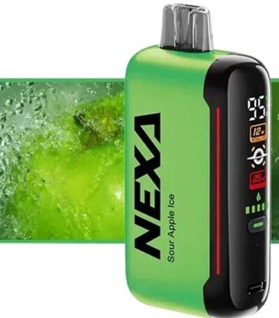 پاد یکبار مصرف سیب ترش یخ نکسا بار ۲۰۰۰۰ پاف Nexa Sour Apple Ice 20000