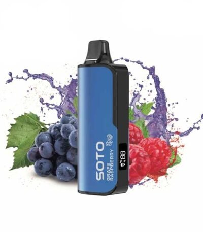 پاد یکبار مصرف رزبری انگور سوتو دیلاکس ۲۳۰۰۰ پاف Soto Deluxe Raspberry Grape