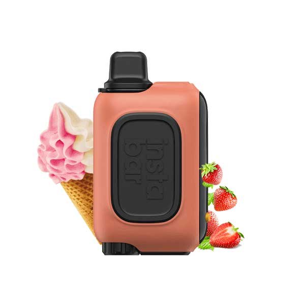پاد یکبار مصرف اینستا بار ۱۵۰۰۰ پاف طعم بستنی توت فرنگی Instabar WT Strawberry Ice Cream