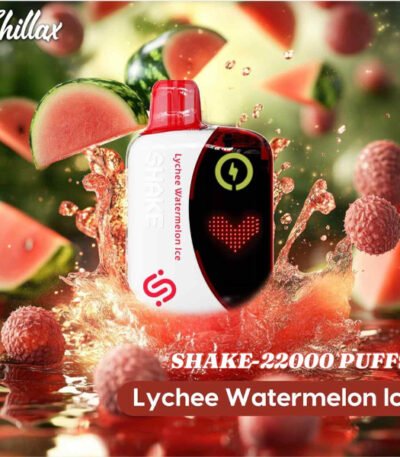 پاد یکبار مصرف چیلاکس شیک لیچی هندوانه یخ Chillax Shake Lychee Watermelon Ice 22000 Puffs