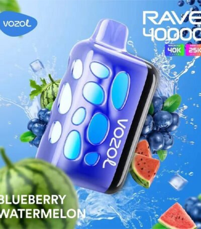 پاد یکبار مصرف ریو ۴۰۰۰۰ پاف وزول بلوبری هندوانه Vozol Rave 40000 Puffs Blueberry Watermelon