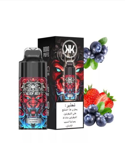 پاد یکبار مصرف بلوبری توت فرنگی انرژی Alien Box Energy KK Blueberry Strawberry 8000 Puffs