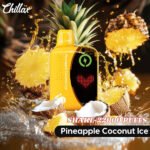 پاد یکبار مصرف چیلاکس شیک آناناس نارگیل یخ Chillax Shake Pineapple Coconut Ice 22000 Puffs