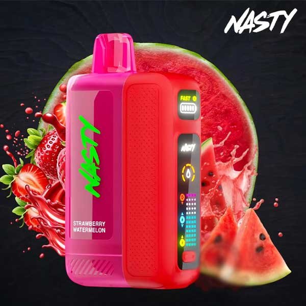 پاد یکبارمصرف نستی بولت رزبری هندوانه Nasty Bolt Raspberry Watermelon 50000 Puffs پاد یکبارمصرف نستی بولت رزبری هندوانه Nasty Bolt Raspberry Watermelon 50000 Puffs