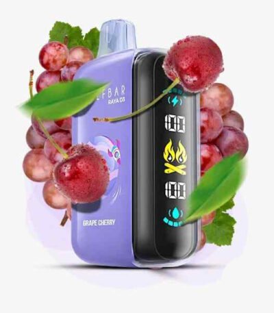 پاد یکبار مصرف الف بار رایا دی ۳ گیلاس انگور Elf Bar Raya D3 Cherry Grape 25000 Puffs