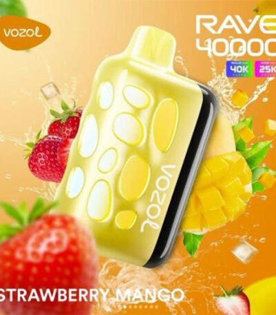 پاد یکبار مصرف ریو ۴۰۰۰۰ پاف وزول انبه توت‌فرنگی Vozol Rave 40000 Puffs Mango Strawberry
