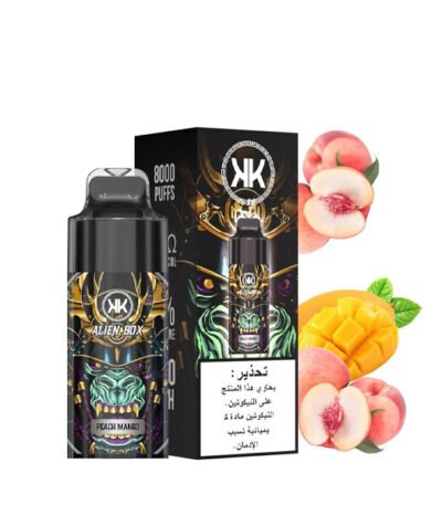 پاد یکبار مصرف انبه هلو انرژی Alien Box Energy KK Mango Peach 8000 Puffs