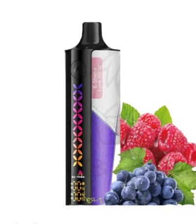 ویپ یکبار مصرف الف بار ۳۰۰۰۰ پاف ای شیشا لوکس تمشک انگور Elf Bar E Shisha Luxe Raspberry Grape 30000 Puffs