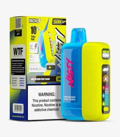 پاد یکبار مصرف نستی بولت کیوی پشن فروت Nasty Bolt Kiwi Passion Fruit Guava 50000 Puffs