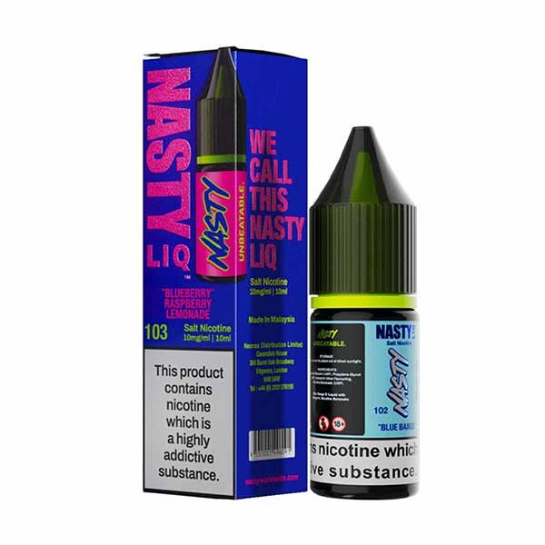 سالت نیکوتین تمشک بلوبری لیموناد نستی Nasty LIQ 103 Blueberry Raspberry Lemonade 10ML سالت نیکوتین تمشک بلوبری لیموناد نستی Nasty LIQ 103 Blueberry Raspberry Lemonade 10ML