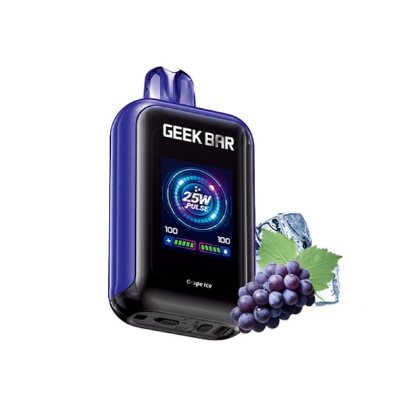 پاد یکبار مصرف گیک بار انگور یخ Geek Bar Grape Ice 23000 Puffs پاد یکبار مصرف گیک بار انگور یخ Geek Bar Grape Ice 23000 Puffs