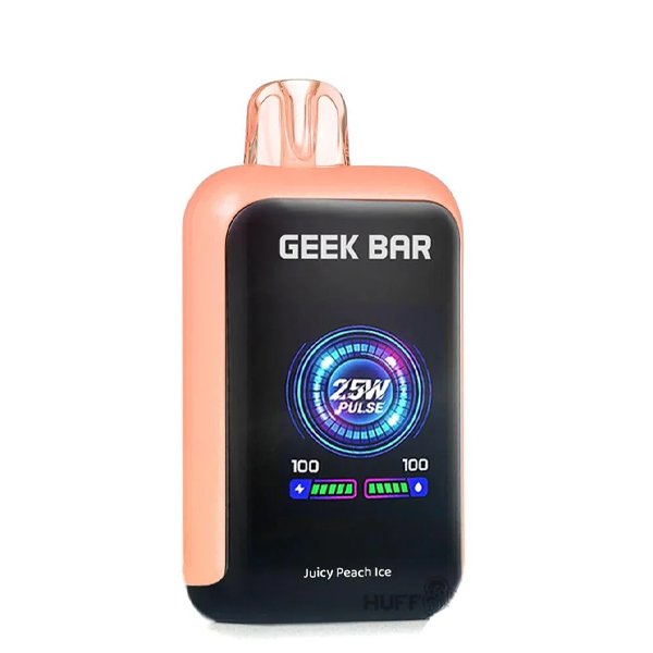 پاد یکبار مصرف گیک بار آبمیوه هلو یخ Geek Bar Peach Juice Ice 23000 Puffs پاد یکبار مصرف گیک بار آبمیوه هلو یخ Geek Bar Peach Juice Ice 23000 Puffs