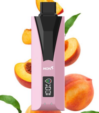 پاد یکبار مصرف بابل مون هلو Bubblemon Dual Mesh Peach 35000 Puffs