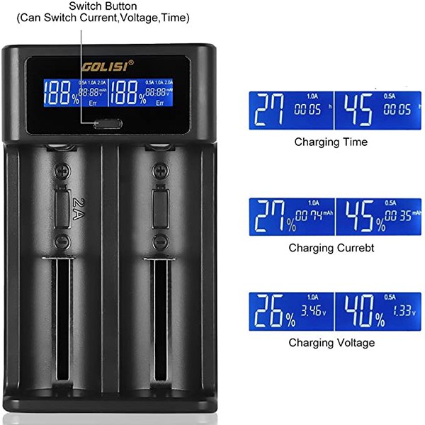 دستگاه شارژ باتری ویپ گلیسی آی ۲ Golisi I2 Charger