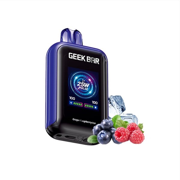 پاد یکبار مصرف گیک بار انگور رزبری یخ Geek Bar Grape Raspberry Ice 23000 Puffs
