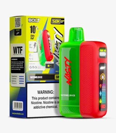 پاد یکبار مصرف نستی بولت هندوانه یخ Nasty Bolt Watermelon Ice 50000 Puffs