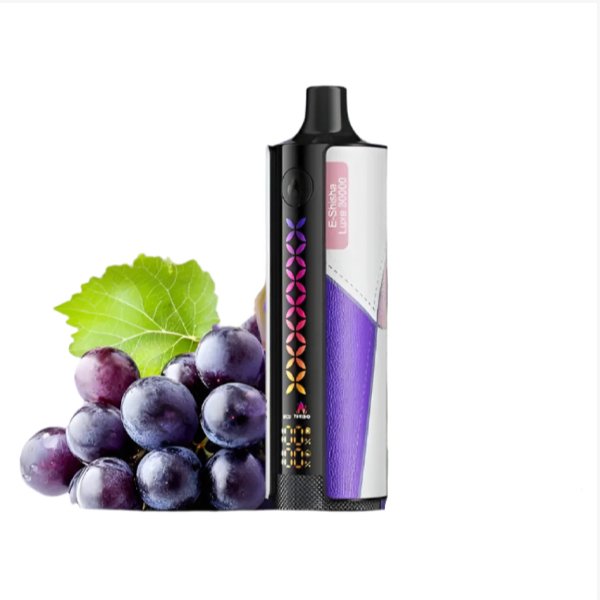 ویپ یکبار مصرف الف بار ۳۰۰۰۰ پاف ای شیشا لوکس نعنا انگور Elf Bar E Shisha Luxe Grape Mint 30000 Puffs