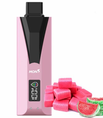 پاد یکبار مصرف بابل مون آدامس بادکنکی هندوانه Bubblemon Dual Mesh Watermelon Bubblegum 35000 Puffs