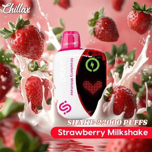 پاد یکبار مصرف چیلاکس شیک شیر شیک توت فرنگی Chillax Shake Strawberry Milkshake 22000 Puffs پاد یکبار مصرف چیلاکس شیک شیر شیک توت فرنگی Chillax Shake Strawberry Milkshake 22000 Puffs
