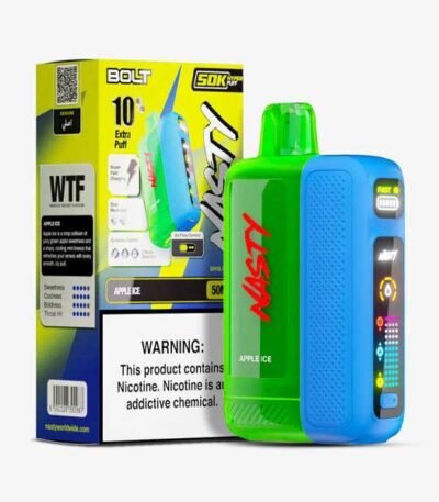 پاد یکبار مصرف نستی بولت سیب یخ Nasty Bolt Apple Ice 50000 Puffs