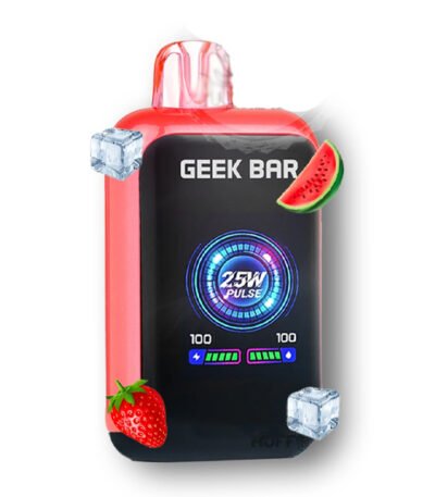 پاد یکبار مصرف گیک بار هندوانه توت فرنگی یخ Geek Bar Watermelon Strawberry Ice 23000 Puffs