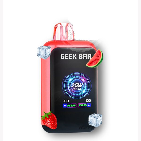 پاد یکبار مصرف گیک بار هندوانه یخ Geek Bar Watermelon Ice 23000 Puffs پاد یکبار مصرف گیک بار هندوانه یخ Geek Bar Watermelon Ice 23000 Puffs