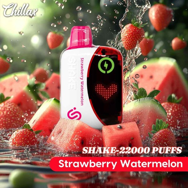 پاد یکبار مصرف چیلاکس شیک توت فرنگی هندوانه Chillax Shake Strawberry Watermelon 22000 Puffs
