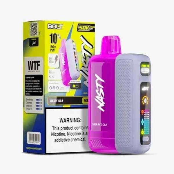 پاد یکبارمصرف نستی بولت نوشابه گیلاس Nasty Bolt Cherry Cola 50000 Puffs