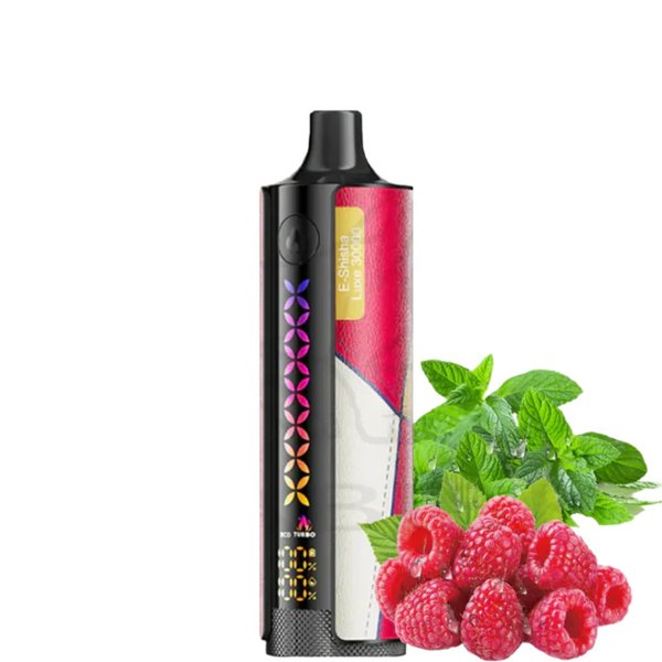 ویپ یکبار مصرف الف بار ۳۰۰۰۰ پاف ای شیشا لوکس نعنا تمشک Elf Bar E Shisha Luxe Raspberry Mint 30000 Puffs