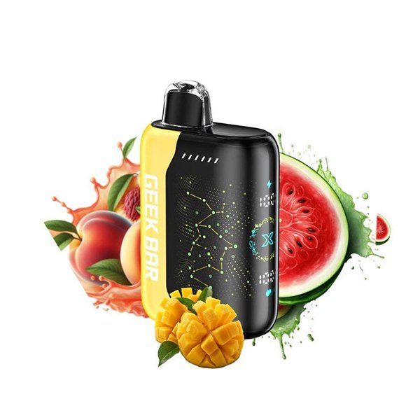 پاد گیک بار پالس ایکس انبه هلو هندوانه Geek Bar Pulse X Mango Peach Watermelon 25000 Puffs پاد گیک بار پالس ایکس انبه هلو هندوانه Geek Bar Pulse X Mango Peach Watermelon 25000 Puffs