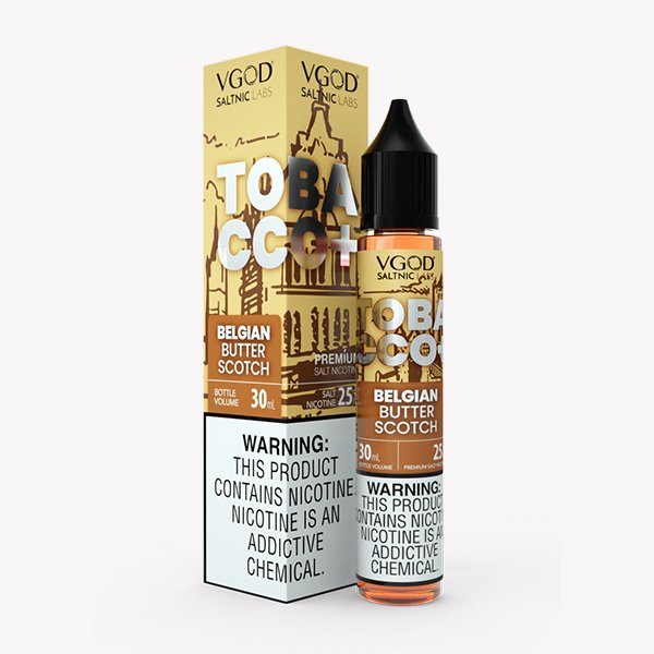 سالت نیکوتین توباکو پلاس تنباکو کارامل کرهای ویگاد Vgod Tobacco Plus Belgian Butter Scotch