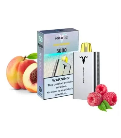 پاد یکبار مصرف هلو رزبری ایگنایت ۵۰۰۰ پاف Ignite V50 Peach Raspberry 5000 Disposable