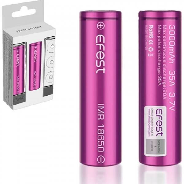 باتری ۱۸۶۵۰ افست ۳۰۰۰ میلی آمپر Efest IMR 18650 Battery 3000mAh