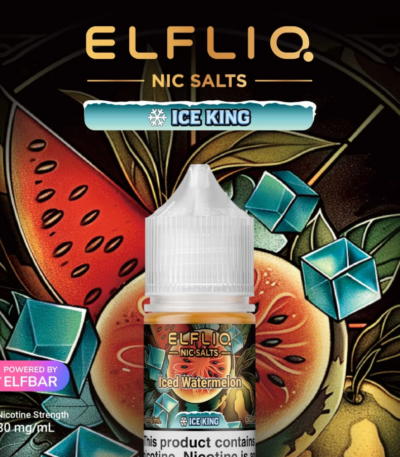 سالت نیکوتین الف بار هندوانه یخ الف لیک آیس کینگ Elf Bar Elfliq Ice King ice Watermelon