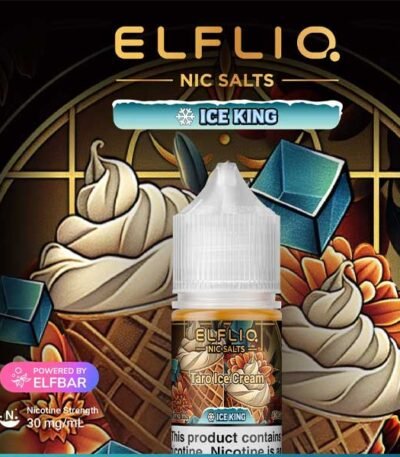 سالت نیکوتین الف بار بستنی ژاپنی یخ الف لیک آیس کینگ Elf Bar Elfliq Ice King ice Taro Ice Cream