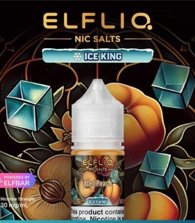 سالت نیکوتین الف بار هلو یخ الف لیک آیس کینگ Elf Bar Elfliq Ice King ice Peach
