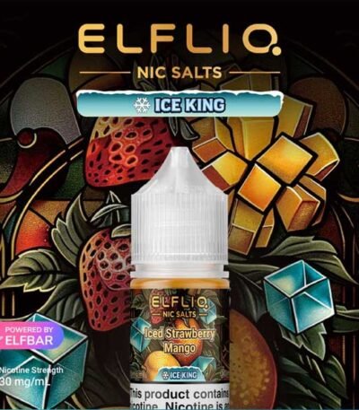 سالت نیکوتین الف بار انبه یخ الف لیک آیس کینگ Elf Bar Elfliq Ice King ice Mango