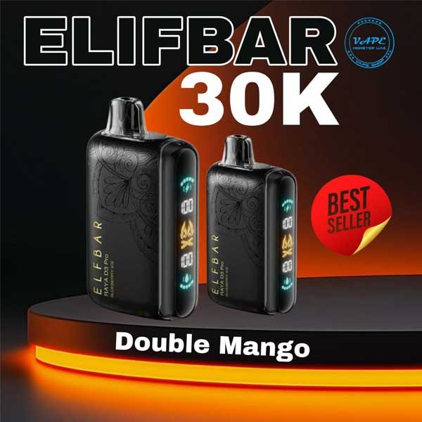 پاد یکبار مصرف الف بار رایا دی ۳ پرو دابل منگو ۳۰۰۰۰ پاف Elf Bar Raya D3 Pro Double Mango 30000 Puffs
