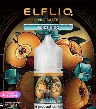 سالت نیکوتین الف بار سیب یخ الف لیک آیس کینگ Elf Bar Elfliq Ice King ice Apple