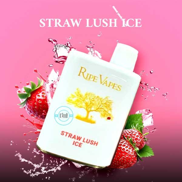 پاد یکبار مصرف رایپ ویپ آیوری توت فرنگی هندوانه یخ ۴۰۰۰۰ پاف Ripe Vapes Ivory Straw Lush Ice 40K
